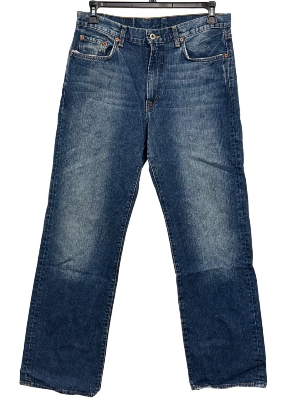Lucky Brand Mens Bootleg Jeans Size 33 Blue Denim American Made 100% cotton